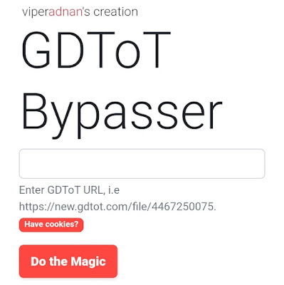 GDToT Download Link Bypasser Online