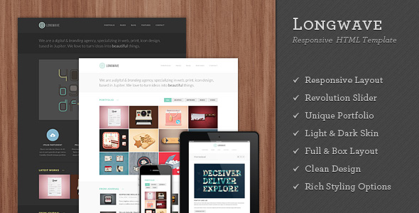 Longwave - Responsive HTML Template