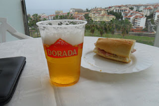 Beer and a baguette for breakfast