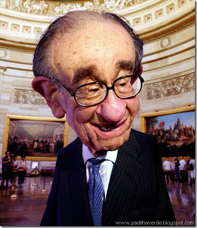 Caricatura Alan Greenpan