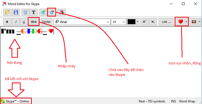 Cách sử dụng Rich Mood Editor for Skype