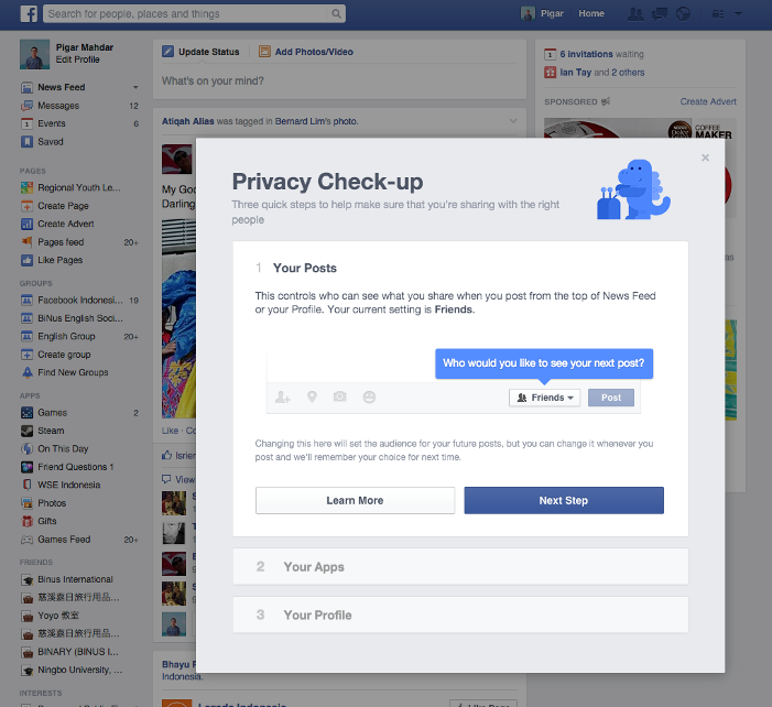 Cara Menggunakan Facebook Privacy Check-up