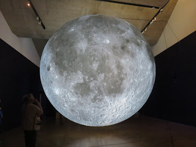 photo of the Moon (art installation made of a photo composite of the Moon)