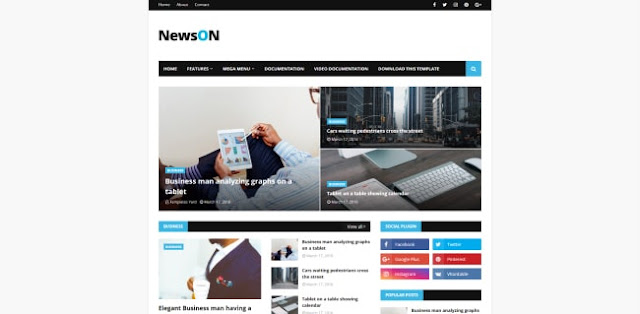 NewsOn Blogger Template