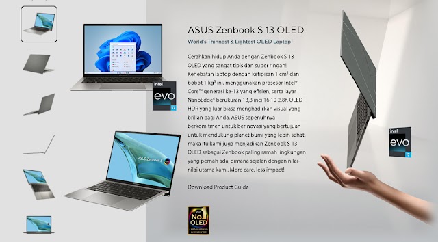 Zenbook S 13 OLED, Laptop Terbaik Versi Sosok Itu