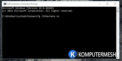 CARA MENGAKTIFKAN HIBERNATE PADA WINDOWS 10