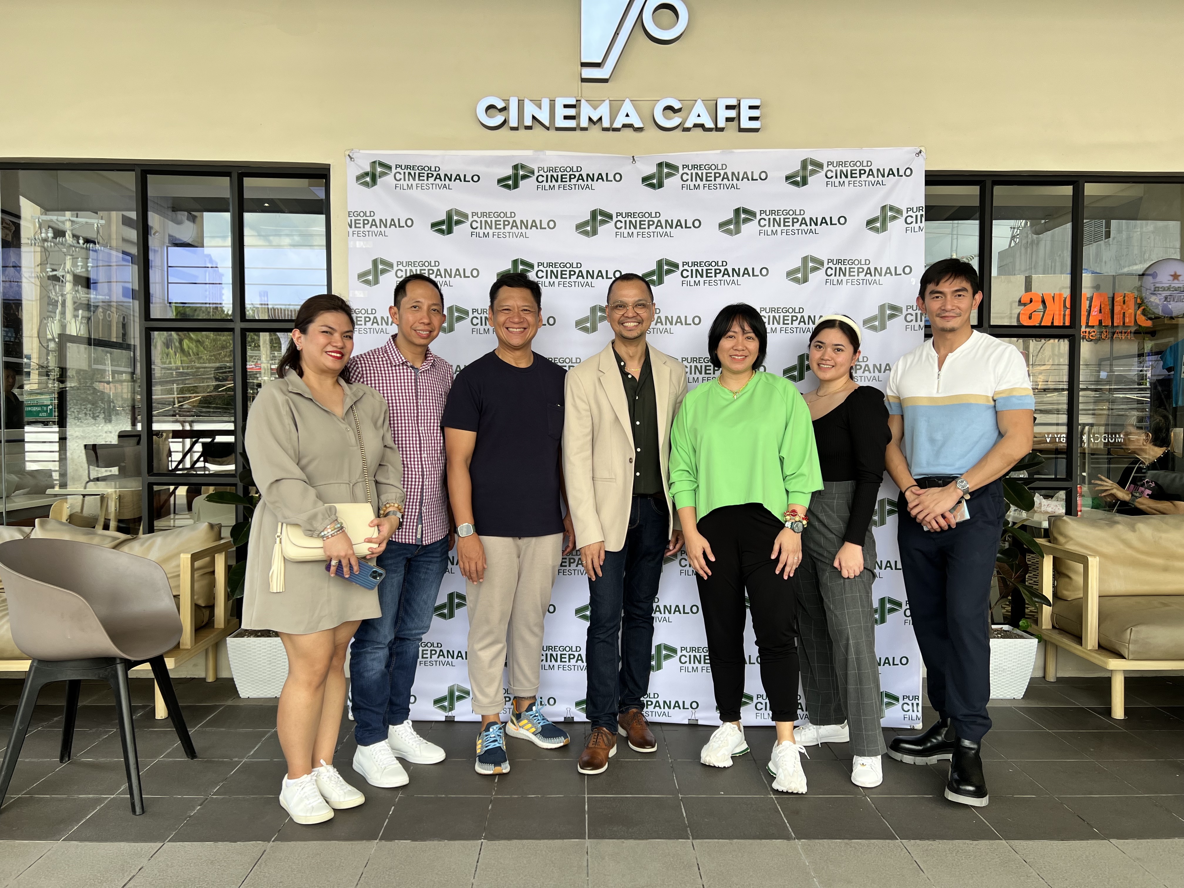 Festival officials Chris Cahilig and Ivy Piedad joined by representatives of Republic Creative Creations Inc, as well as members of CinePanalo’s official color grading partner Optima Digital.