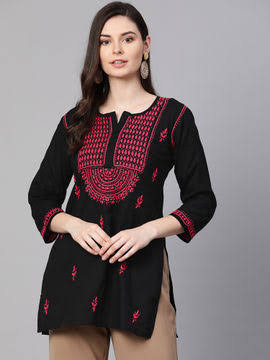 black red short kurti