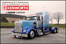 Mark Hollen's 2014 Kenworth W900L named: She Gives Me The Blues