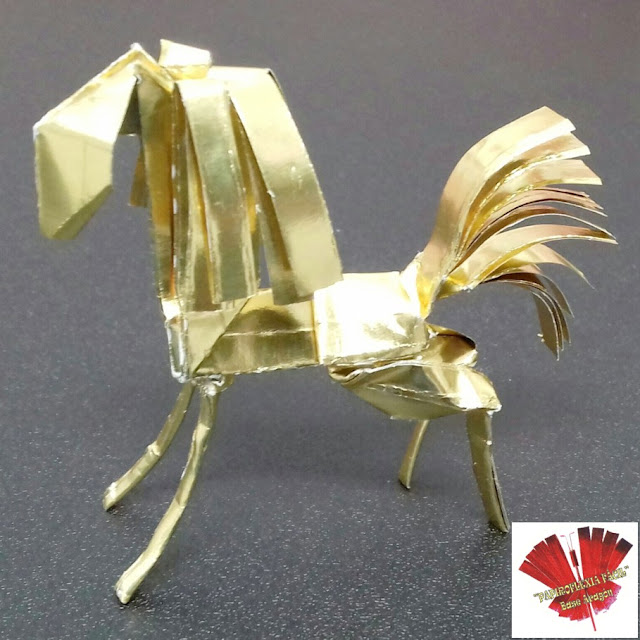 no golden horse of origami caballo dorado papiroflexia facil y sencillo figura de papel origami