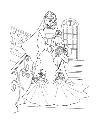 princess colouring pages