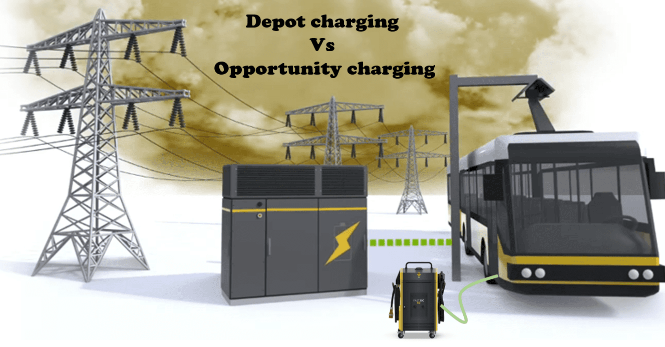 What are Depot charging & Opportunity charging for Electric Buses and  Trucks - E-Mobility Simplified