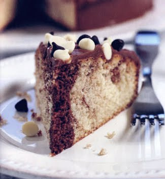 torta de chocolate y mantecado