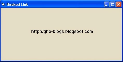 Cara Menjalankan/Mengeksekusi Link Dari Program Visual Basic 6.0