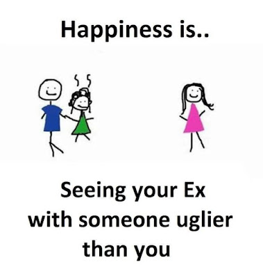 Happiness is seeing your ex with someone uglier than you