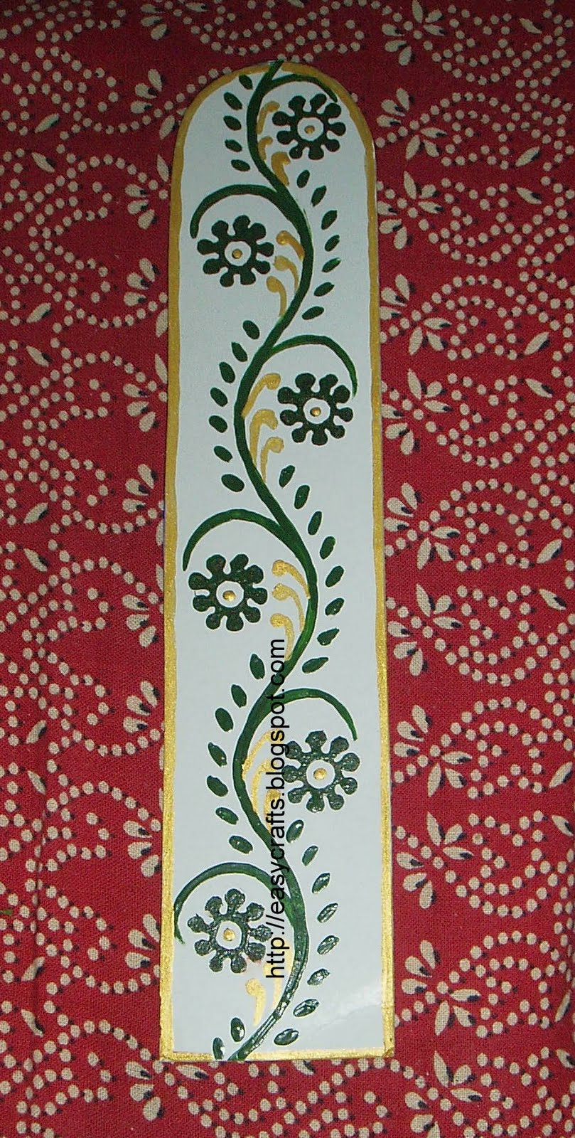 simple bookmark made attractive with Blocks purchased from stores in 