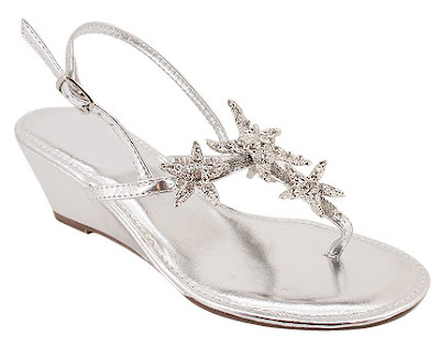 Anne Klein Bailee shoe Go Jane Silver starfish wedge this baby is only 