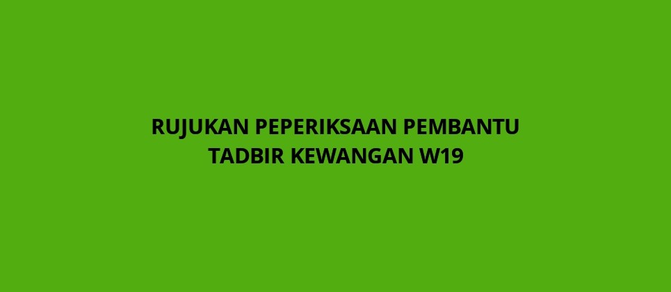 Rujukan Peperiksaan Pembantu Tadbir Kewangan W19 Spa