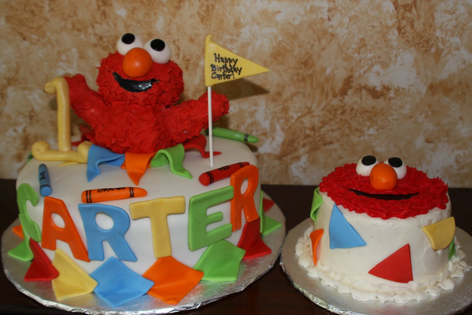 Kel S Cake Creations Elmo 1st Birthday Cake And Smash Cake