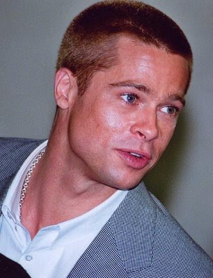 brad pitt buzz cut