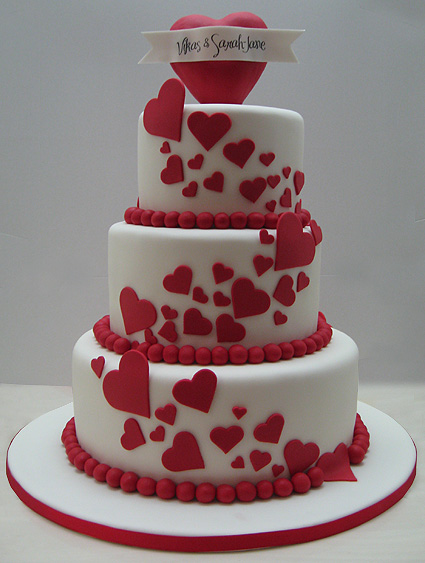 Love Wedding  Cakes  To Valentine s  Day
