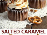 Salted Caramel Pretzel Cupcakes