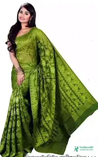 Biyer Jamdani Saree - Wedding Saree Designs - Wedding Saree Wearing Designs - Banarsi, Jamdani, Katan, Georgette Saree - biyer saree collection - NeotericIT.com