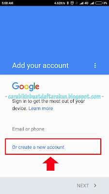 cara buat akun Google di hp xiaomi