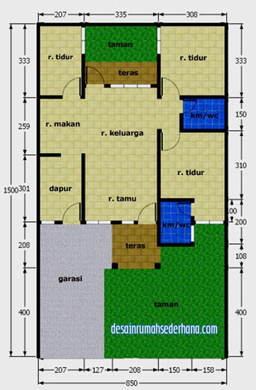 Gambar Desain Rumah Sederhana Type 75/130  Desain Rumah 