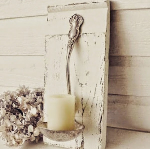 spoon as a candle holder
