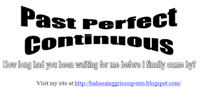 Past perfect continuous tense