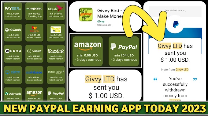 Givvy Bird App | New PayPal Money Earning Apps 2023