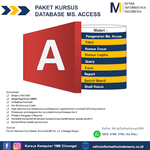 kursus ms. access di kursus komputer ymii cileungsi