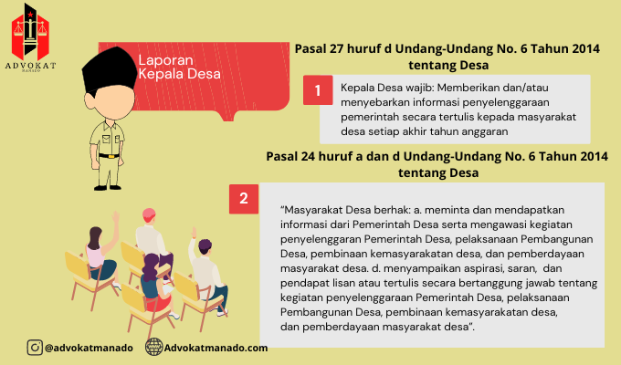 Infografis kewajiban Kepala Desa untuk melapor kerjanya selama setahun