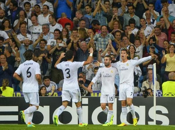 Results Champions League 2013 in Group B Real Madrid vs Copenhagen 4-0