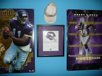 Minnesota Vikings memorabilia wall