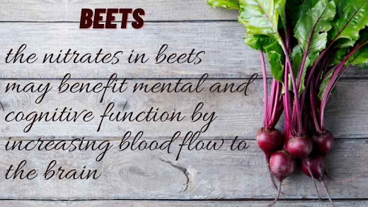 the nitrates in beets may benefit mental and cognitive function by promoting blood vessel dilation and thus increasing blood flow to the brain