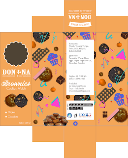 DESIGN KEMASAN  DONNA BROWNIES COOKIES Kebun Design 