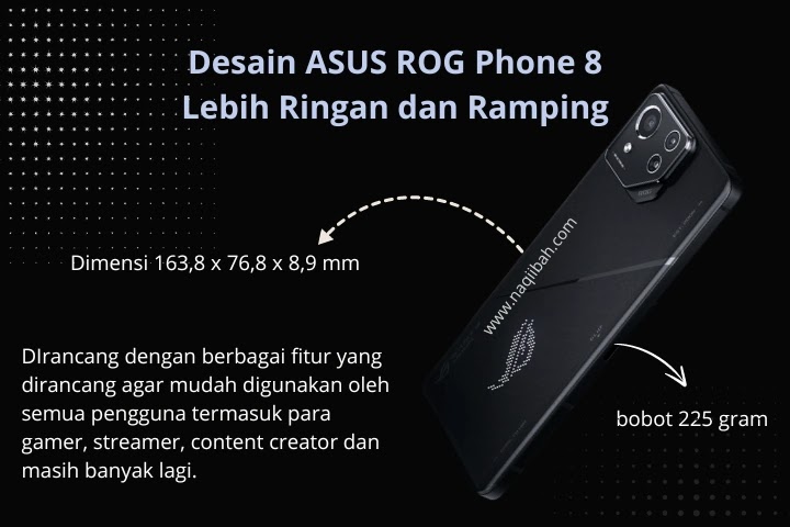 Desain ASUS ROG Phone 8 Lebih Ringan dan Ramping