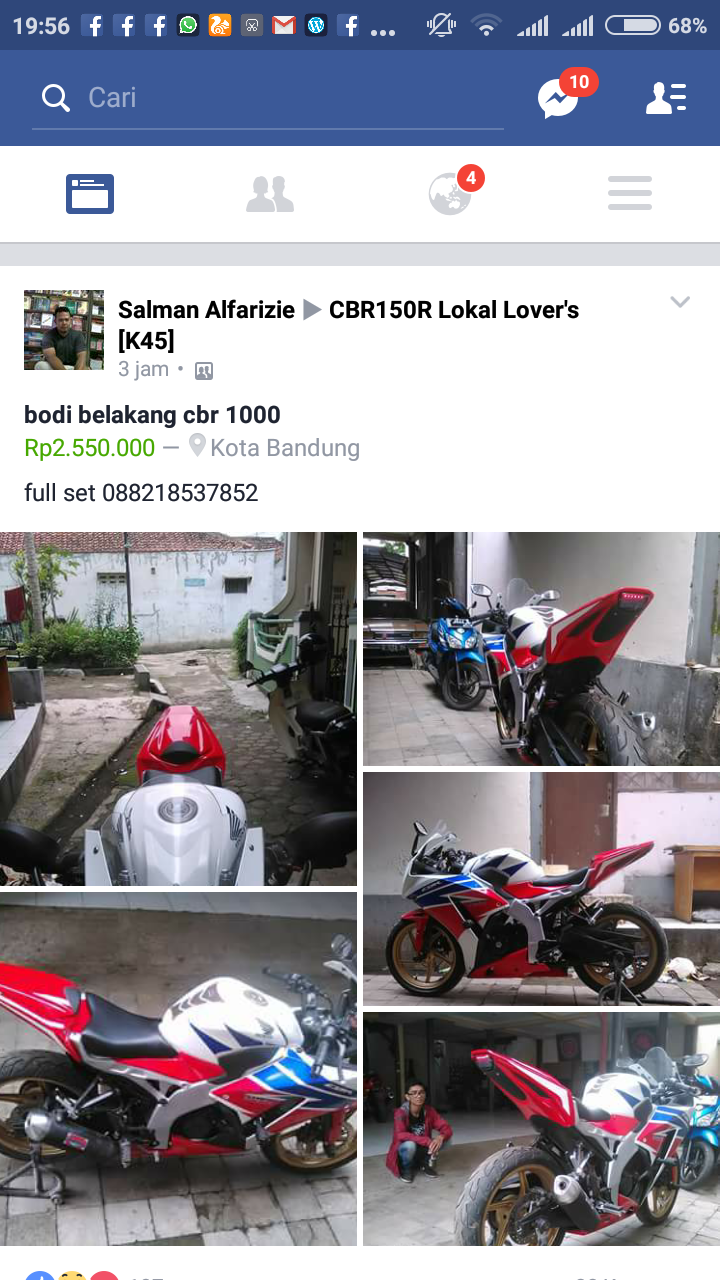 Bengkel Modifikasi Buntut Honda CBR150R Ala Fireblade Di Bandung