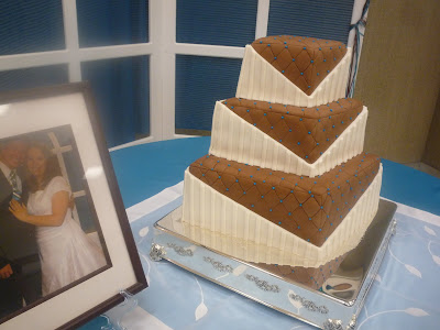 Megan's Diamond Shaped Wedding Cake