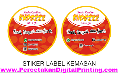 Contoh Desain STICKER LABEL Dari Percetakan Digital Printing Terdekat