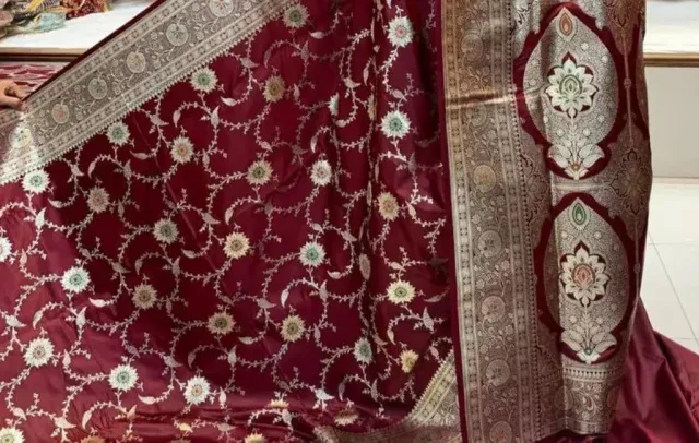 মেয়েদের ঈদের শাড়ি ডিজাইন - বেনারসি কাতান শাড়ির ছবি ২০২৪ - সফট কাতান শাড়ির পিক -  suti print saree picture - insightflowblog.com - Image no 17