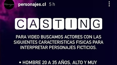 CASTING CALL CHILE: Se buscan ACTORES y ACTRICES entre 20 a 40 años con las siguientes características