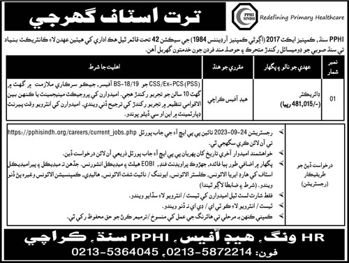 PPHI Sindh Legal Jobs In Karachi 2023