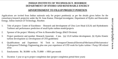 Research Associate Aerospace,Chemical,Electrical,Mechanical,Mechatronics,Hydropower and Tribology Engineering Jobs