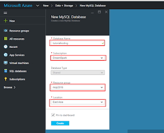 Membuat Database MySQL di Microsoft Azure