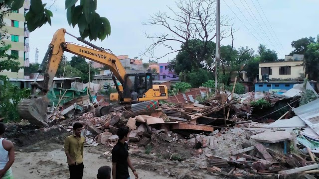 নারায়ণগঞ্জ শিবু মার্কেট এলাকায় অবৈধ স্থাপনা উচ্ছেদ অভিযান-JB Bangla Tv