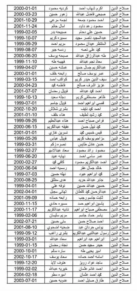 أسماء العفو العام في العراق