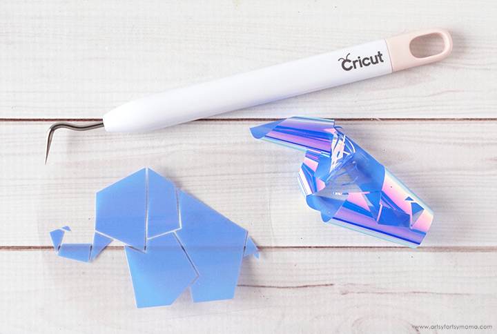 Weeding Cricut Holographic Iron-On Vinyl